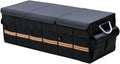 Car Trunk Organizer - Collapsible Trunk Organizer & Lid Foldable Cover Aluminium Alloy Handle Reflective Strip for Auto, SUV, Truck, Minivan (XL Black)