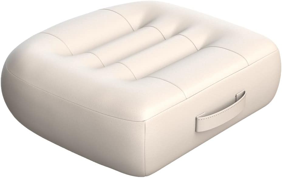 Adult Car Booster Seat Cushion/office chair cushion with Carry Handle Angle Lift Seat Cushion Imitation PU breathable fabric More comfortable and beautiful,for/car/office/wheelchair seat cushion/milky