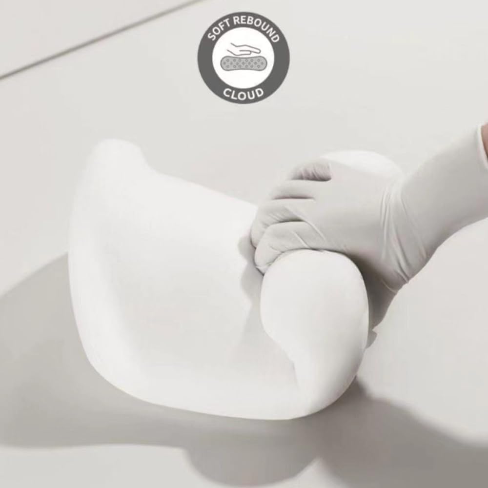 Car Headrest & Lumbar Support Cushion,  New Car Lumbar Support Pillow and Car Neck Pillow Kit, Ergonomic Car Seat Headrest & Lumbar Cushion for Neck Back Pain Relief (Black)