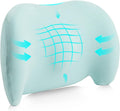 Lumbar Support Pillow for Office Chair, Car Lumbar Pillow Lower Back Pain Relief, Memory Foam Back Cushion, Ergonomic Chair Back Pillow for Gaming, Traveling, Car, Bed (Green)