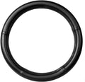 Black 20" Deluxe Steering Wheel Cover, Black w/Black Stitching