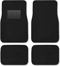 Premium Quality Carpet Vehicle Floor Mats 4-Piece Black Carpet Vehicle Floor Mats with Vinyl Heel Pad Driver Passenger and Rear Floor Mats