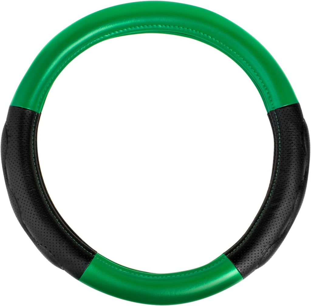 18 inches  Steering Wheel Cover Full Green with Black Comfort Pad