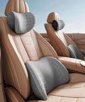 Car Headrest & Lumbar Support Cushion  Upgrade Comfort Memory Foam Car Backrest and Neck Pillow Ergonomic Car Headrest & Lumbar Support for Driving Car Support Cushion for Office Chair Car (Gray)