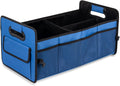Car Trunk Organizer, Car Organizers and Storage Collapsible Multi Compartment Container Box, Adjustable Car Accessories for SUV Sedan Truck, Standard Size, Blue