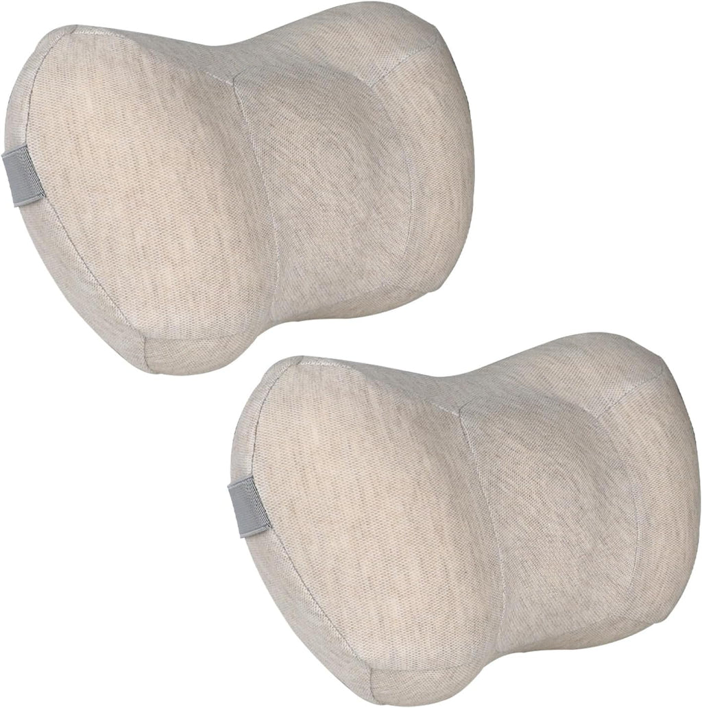 Car Neck Pillow, 2pcs Memory Foam Ergonomic Neck Pillow and Seat Headrest for Driving Fatigue Relief, Comfort and Support Your Neck