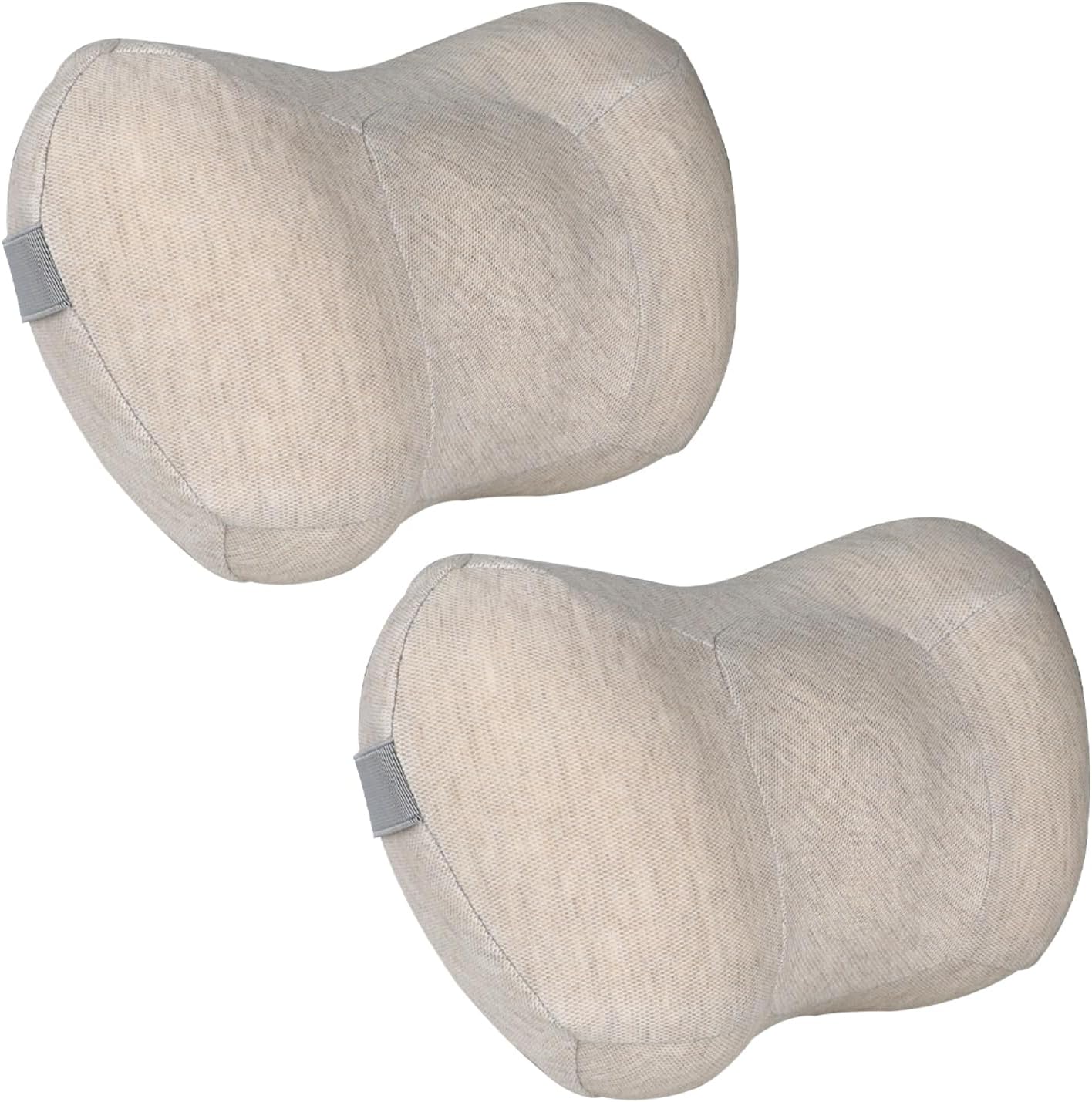 Car Neck Pillow, 2pcs Memory Foam Ergonomic Neck Pillow and Seat Headrest for Driving Fatigue Relief, Comfort and Support Your Neck