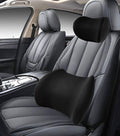 New Car Headrest&Lumbar Support Cushion Set,Marshmallow-Soft car headrest Pillow, Ergonomic Lumbar Support Pillow for car, Relieve Back and Neck Fatigue During Driving. (Black)