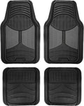 Automotive Floor Mats - Heavy-Duty  Floor Mats for Cars, Universal Fit Full Set,  Floor Mats, Trimmable Floor Mats for Most Sedan, SUV, Truck Floor Mats Rubber Gray