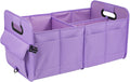 Car Trunk Organizer, Purple, Unisex, Foldable, Non-slip, Adjustable Straps, Multiple Compartments, 600D Oxford Cloth Material