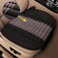 Car Seat Cushion,Car Seat Cover Universal Bottom Driver Pad,Bamboo Charcoal Comfortable and Breathable Fabric Seat Cushion with Storage Pouch,Fit for Trucks Vans Cars SUV (2PC Black)